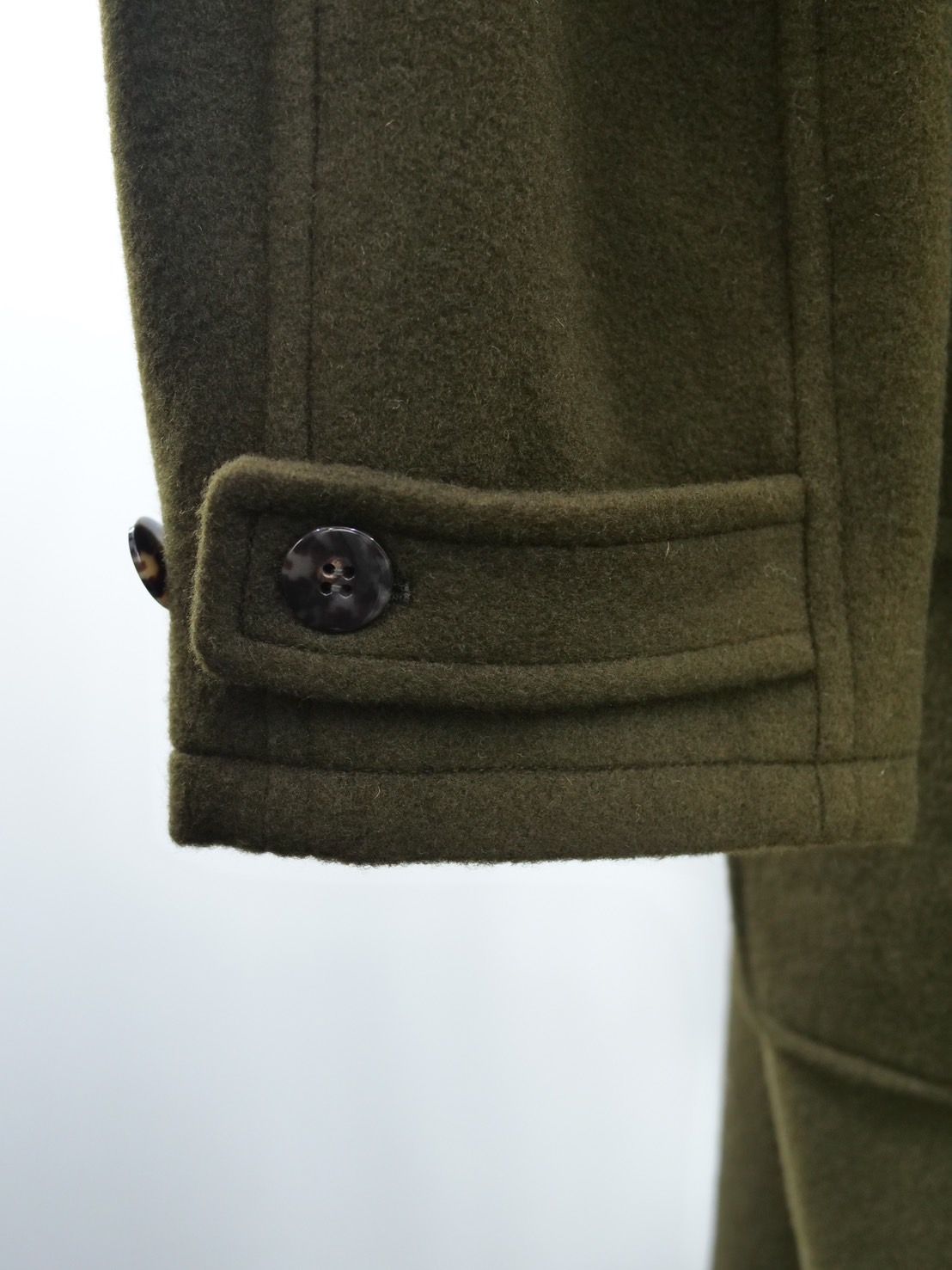 【WOOL混紡コート】ハイネックダッフルコート / メルトン生地 / オーバーサイズコート / BROWN KHAKI