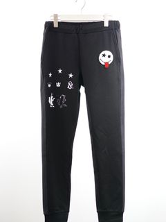ONE-904 / SWEAT PANT / ジョガーパンツ / ストレッチ素材 / スマイルワッペン / ハンドメイド