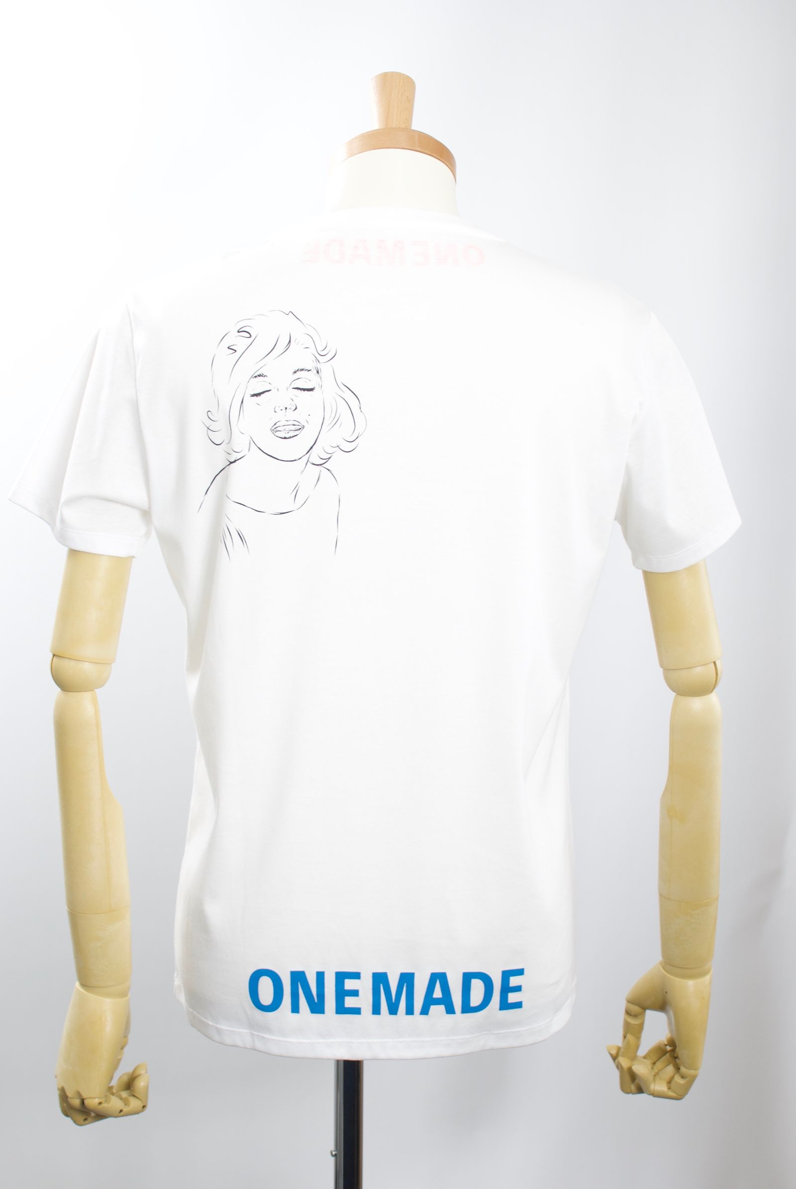 ONE-693 MONROE  44サイズ / ハンドメイド / LANDER BLUE 別注モデル  / 1点もの /アートTシャツ