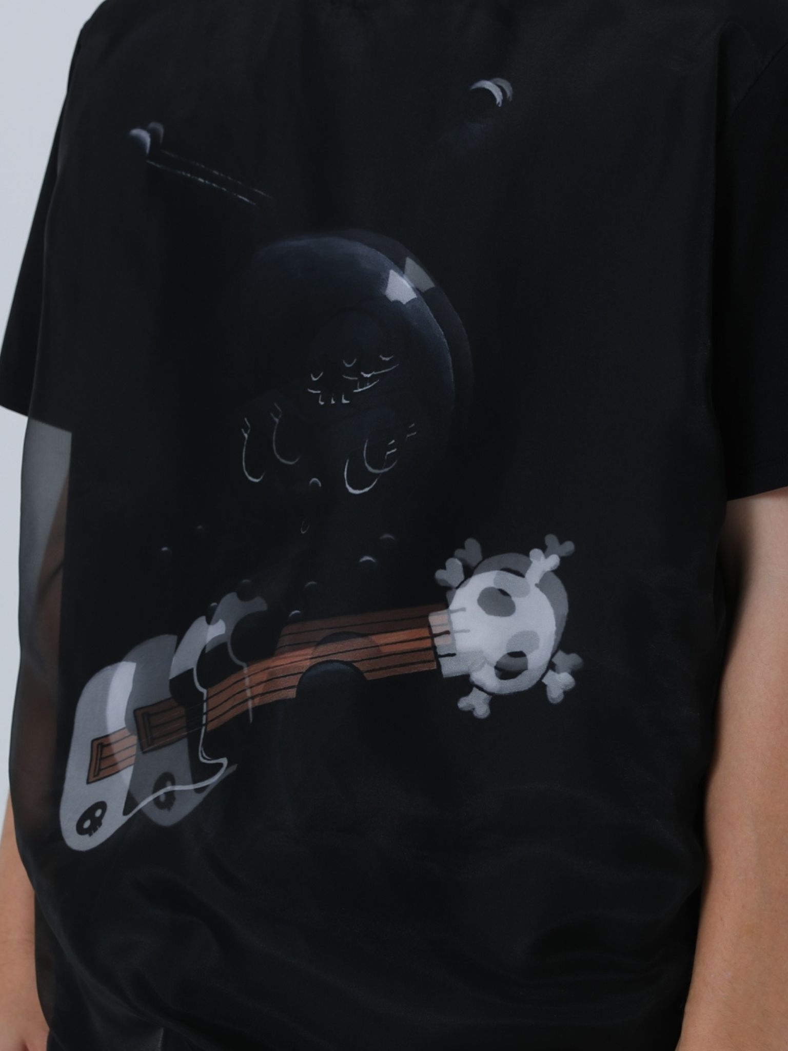 【3Dクロミ デザイン】TR-097“BLACK KUROMI“ アートTシャツ / サンリオ / BLACK / WHITE/ ユニセックス