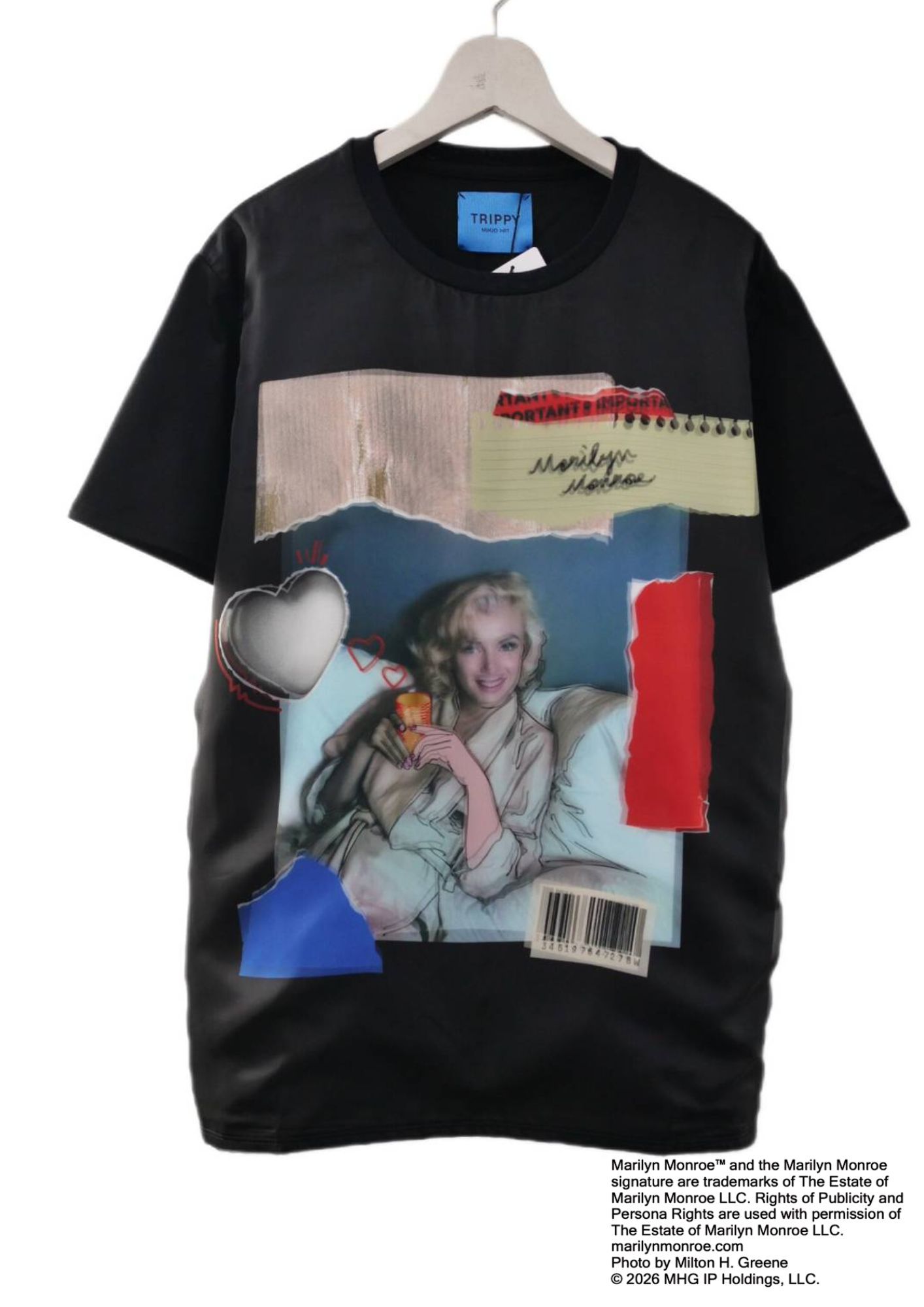 【マリリンモンローデザイン】TR-145 / MONROE LOVE / 3DTシャツ / BLACK/ ユニセックス
