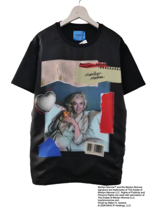 【マリリンモンローデザイン】TR-145 / MONROE LOVE / 3DTシャツ / BLACK/ ユニセックス