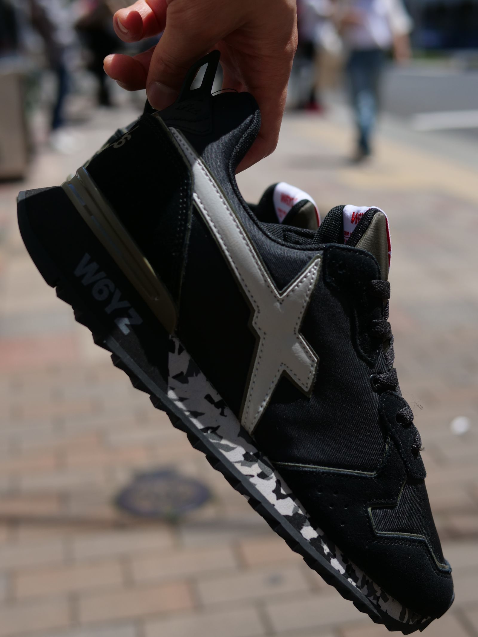 JET-M / BLACK×CAMO /ローカットスニーカー「スウェード×ナイロン×レザーの異素材コンビネーション」