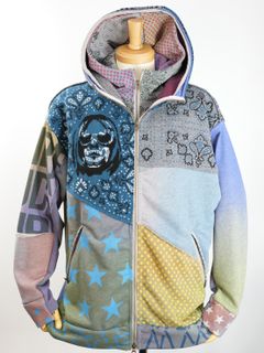 【異素材を組み合わせた逸品】ONE-1009 / HOODED BLOUSON / レイヤードZIPパーカー