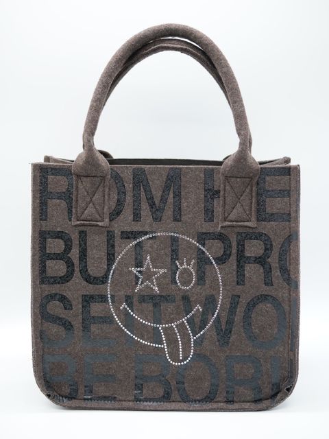 ONB-001S /  FELT MINI TOTO BAG /  SWAROVSKI / スワロフスキー / トートバッグ / ハンドメイド / MADE IN JAPAN