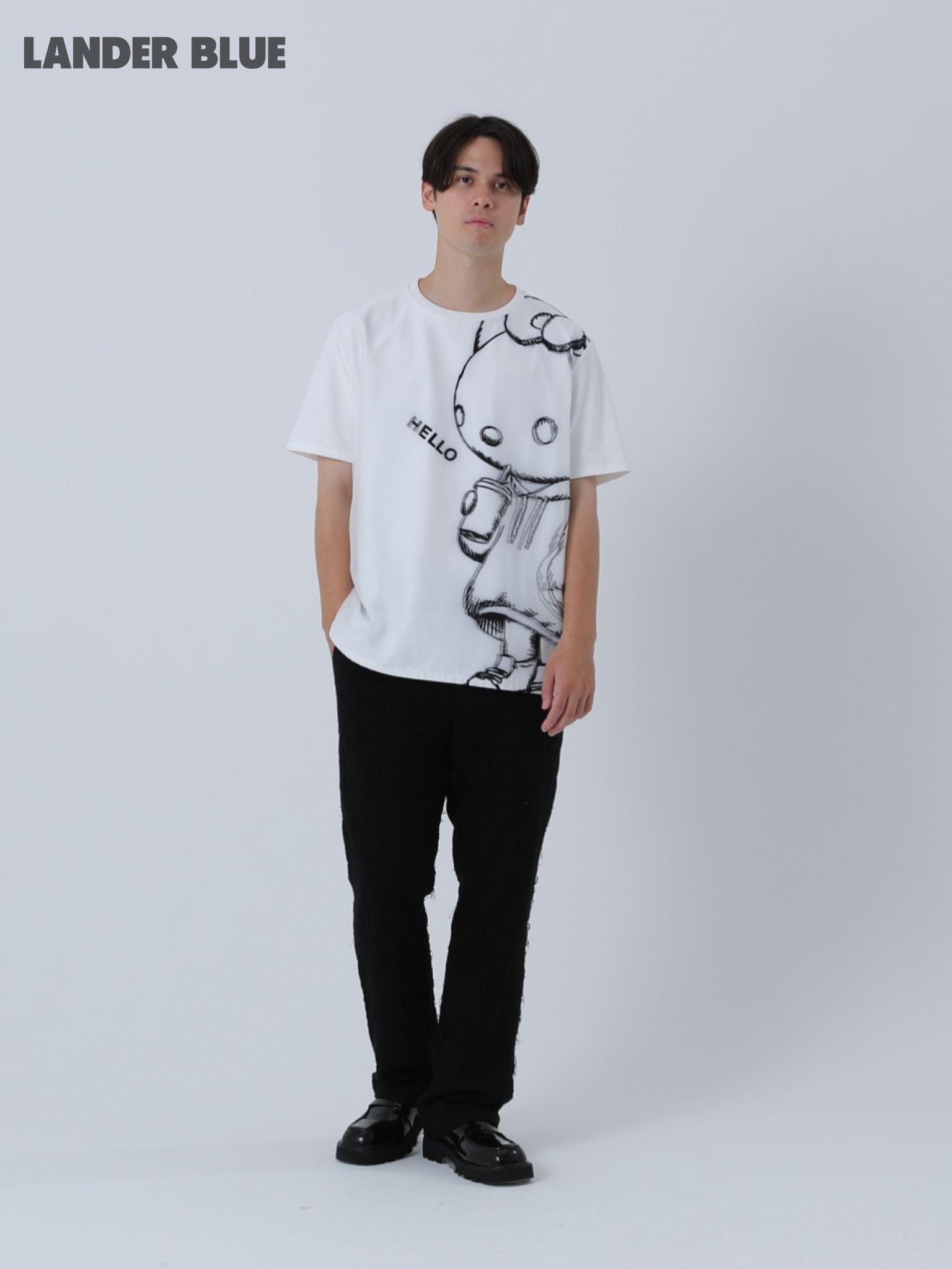 【3Dハローキティデザイン】TR-095 アートTシャツ / サンリオコラボ / WHITE / ユニセックス