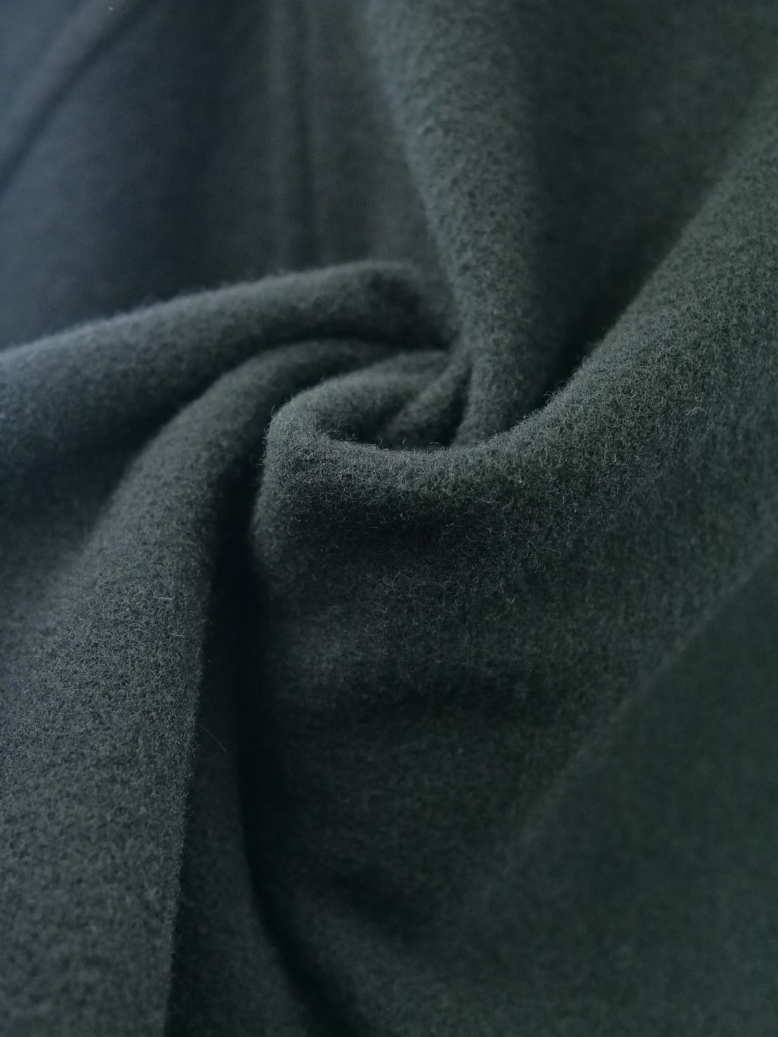 【WOOL混紡コート】ハイネックダッフルコート / メルトン生地 / オーバーサイズコート / BLACK