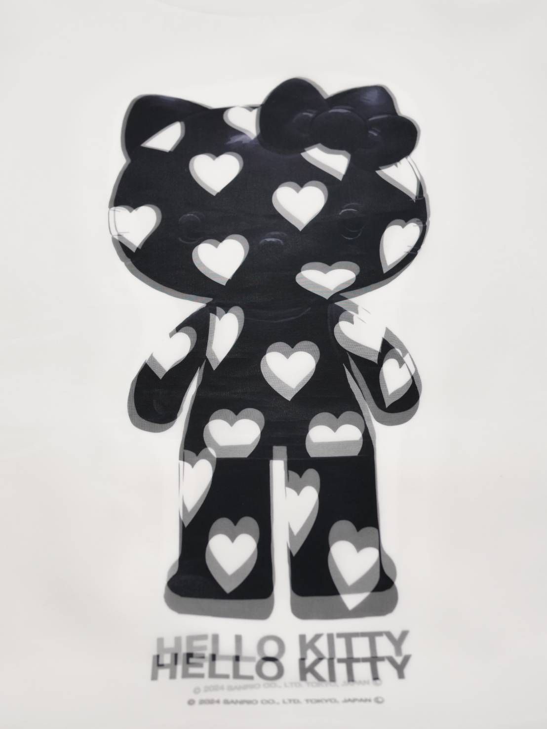 【3Dハローキティデザイン】TR-028  アートTシャツ / サンリオコラボ / WHITE / ユニセックス