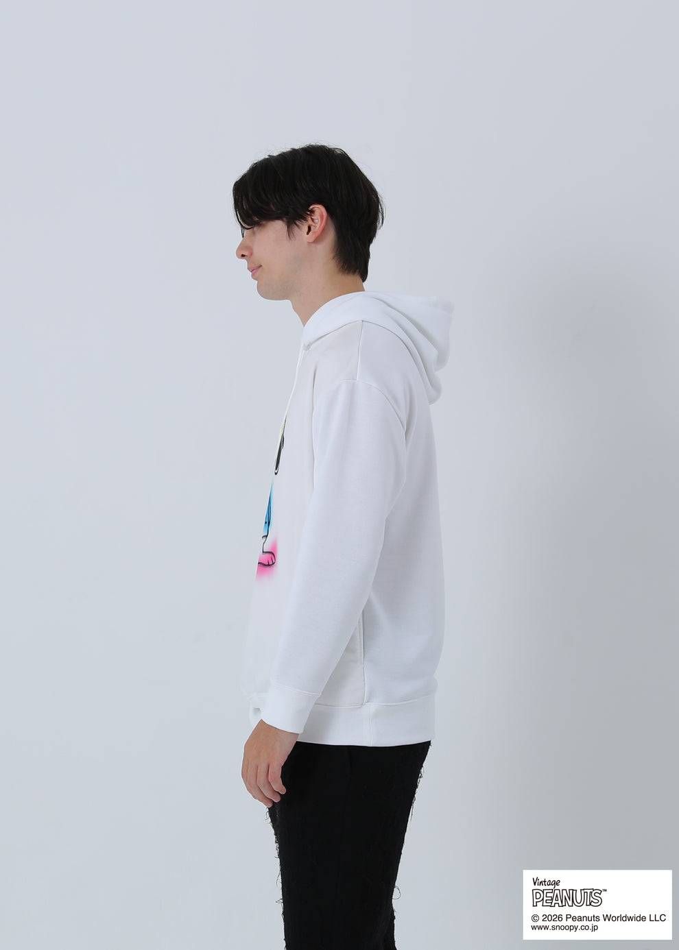 【スヌーピーシリーズ】 TR-058 / SNOOPY / ライセンス商品 / 3Dアート / スヌーピー / パーカー / WHITE / UNISEX