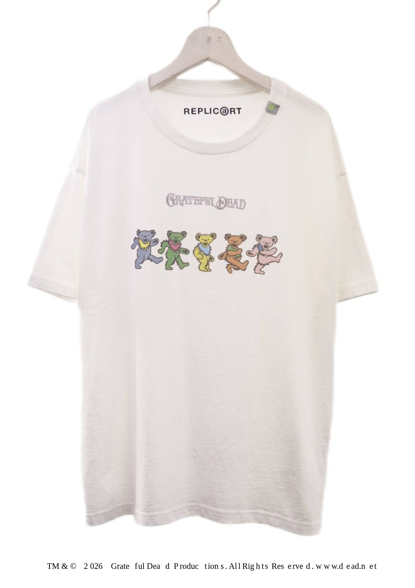 【グレイトフルデッド】 RP-GD-003 / Grateful Dead Tシャツ /  WHITE / ユニセックス