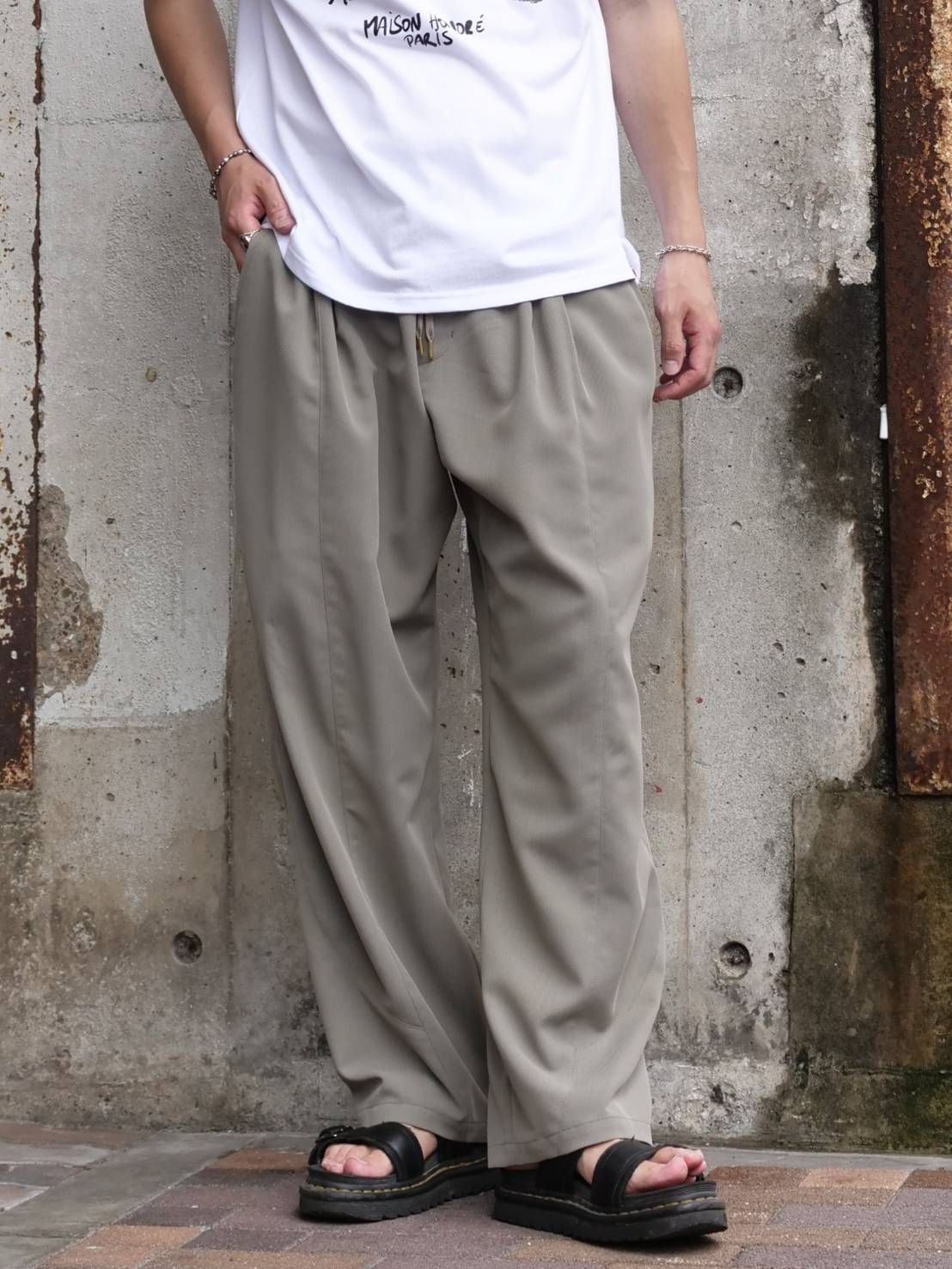 【おしゃれメンズパンツ】 / テーパードイージーパンツ/ IRREGULAR TAPERED PT /春夏用パンツ / 日本製
