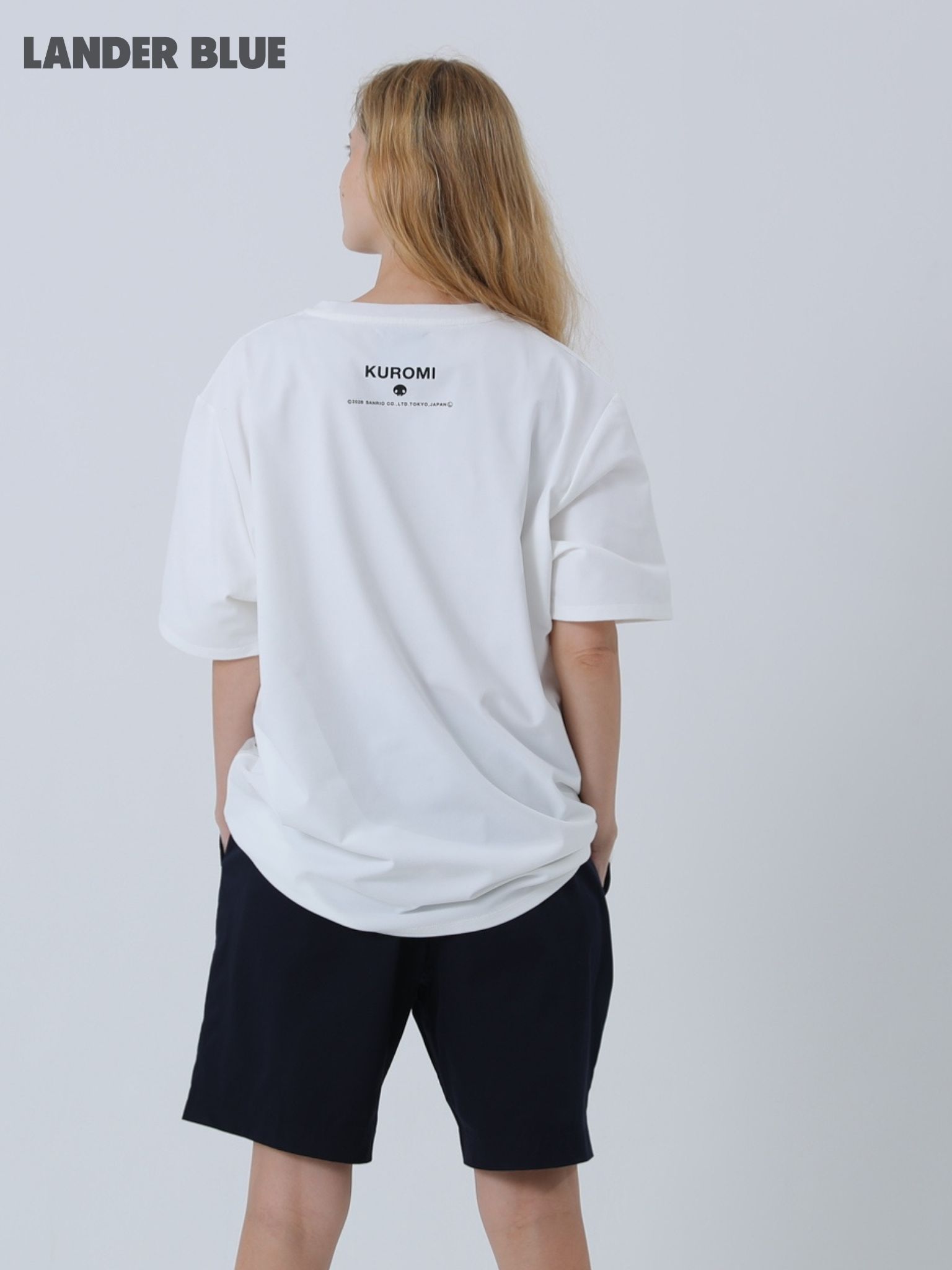 【3Dクロミ デザイン】TR-096 “BLACK KUROMI“ アートTシャツ / サンリオ  / WHITE/ ユニセックス