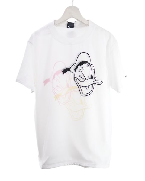 【3Dドナルドダックデザイン】 アートTシャツ / ディズニーコラボ  / WHITE / ユニセックス