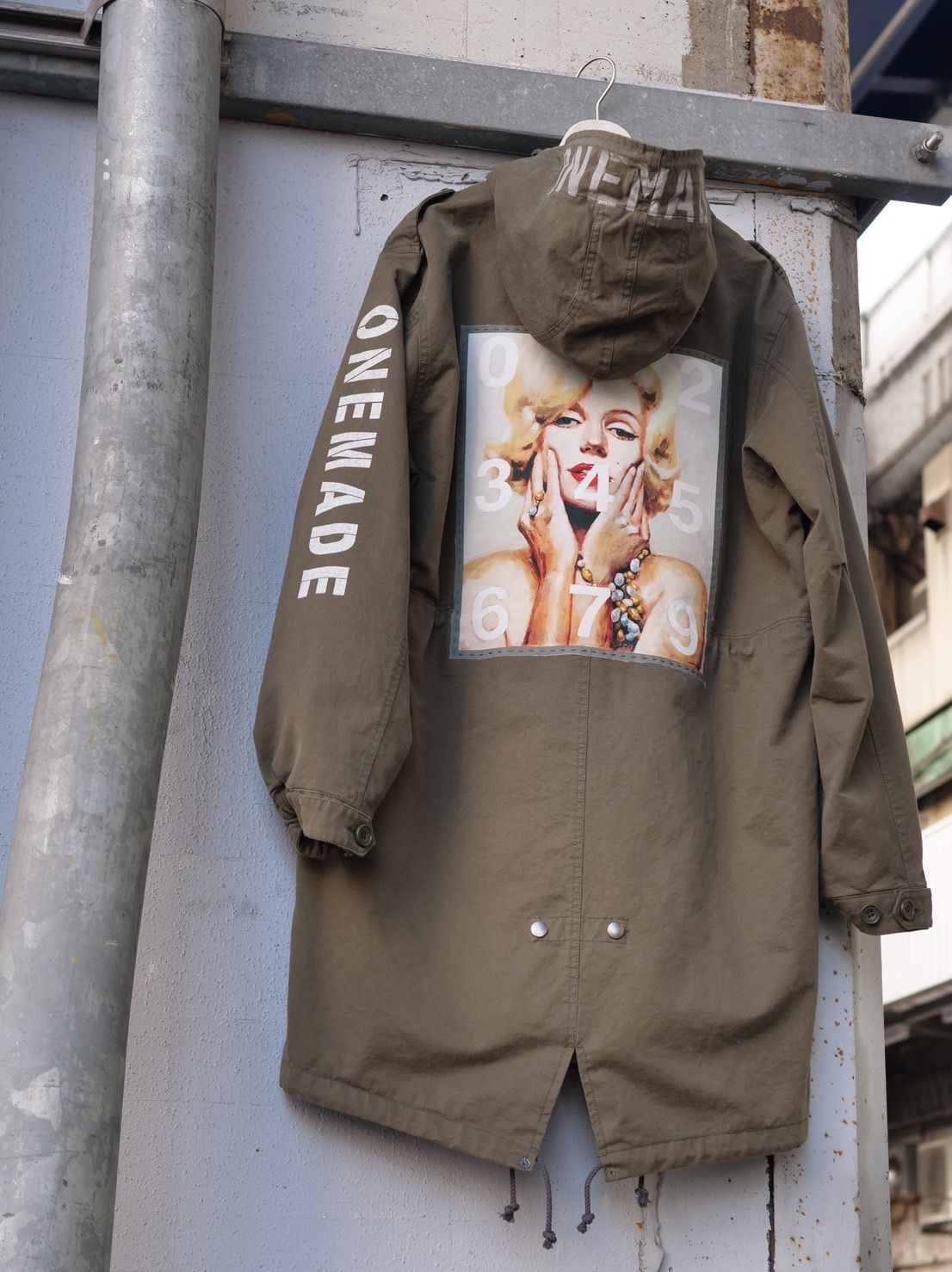 【世界で一枚だけ】別注 モッズコート / マリリンモンロー / ヴィンテージカーキ / ハンドメイド / アートブランド / UNISEX /PARKA SHELL M-1951 / M-51