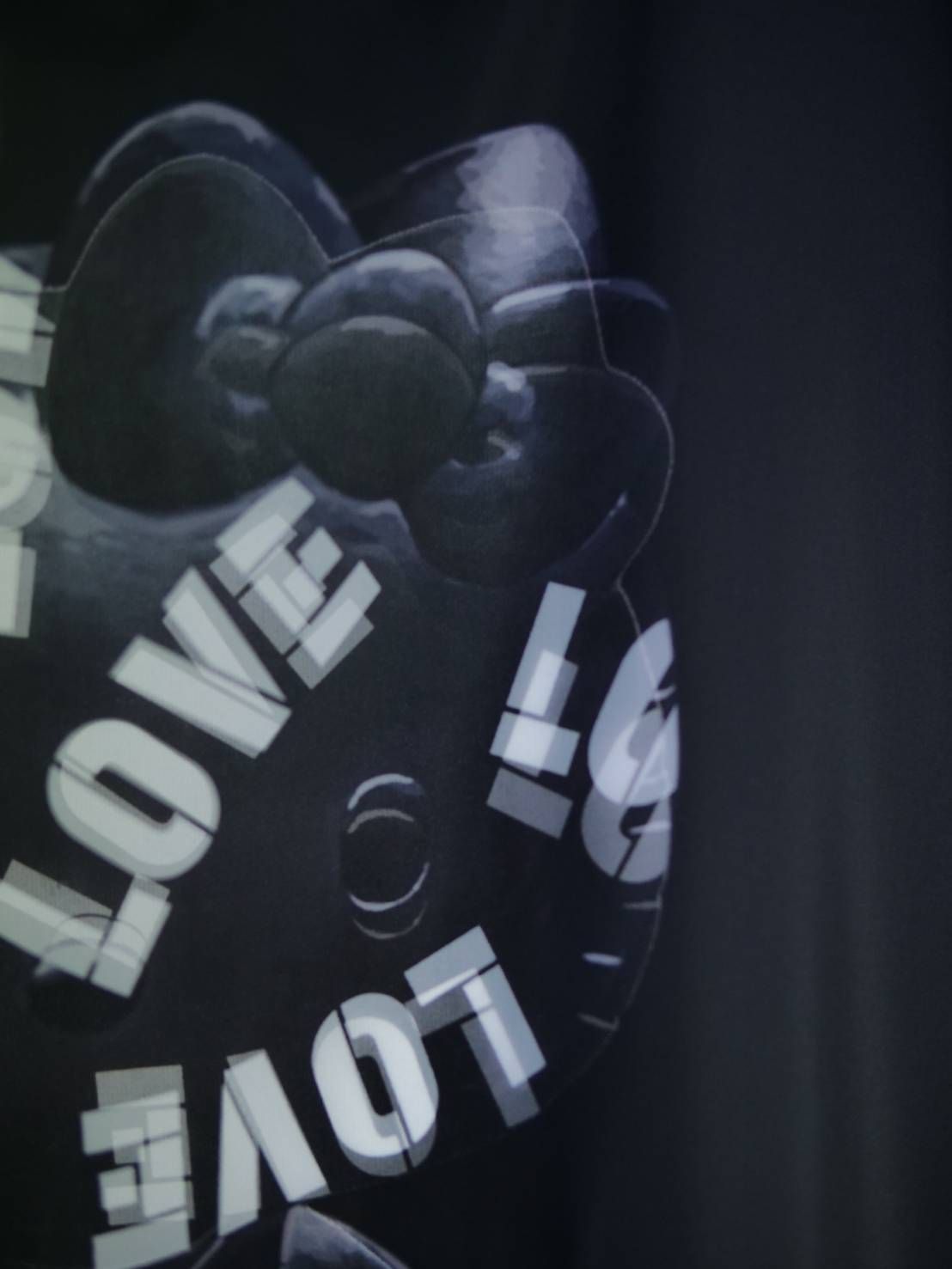 【3Dハローキティデザイン】TR-122 アートパーカー / サンリオ / BLACK / ユニセックス