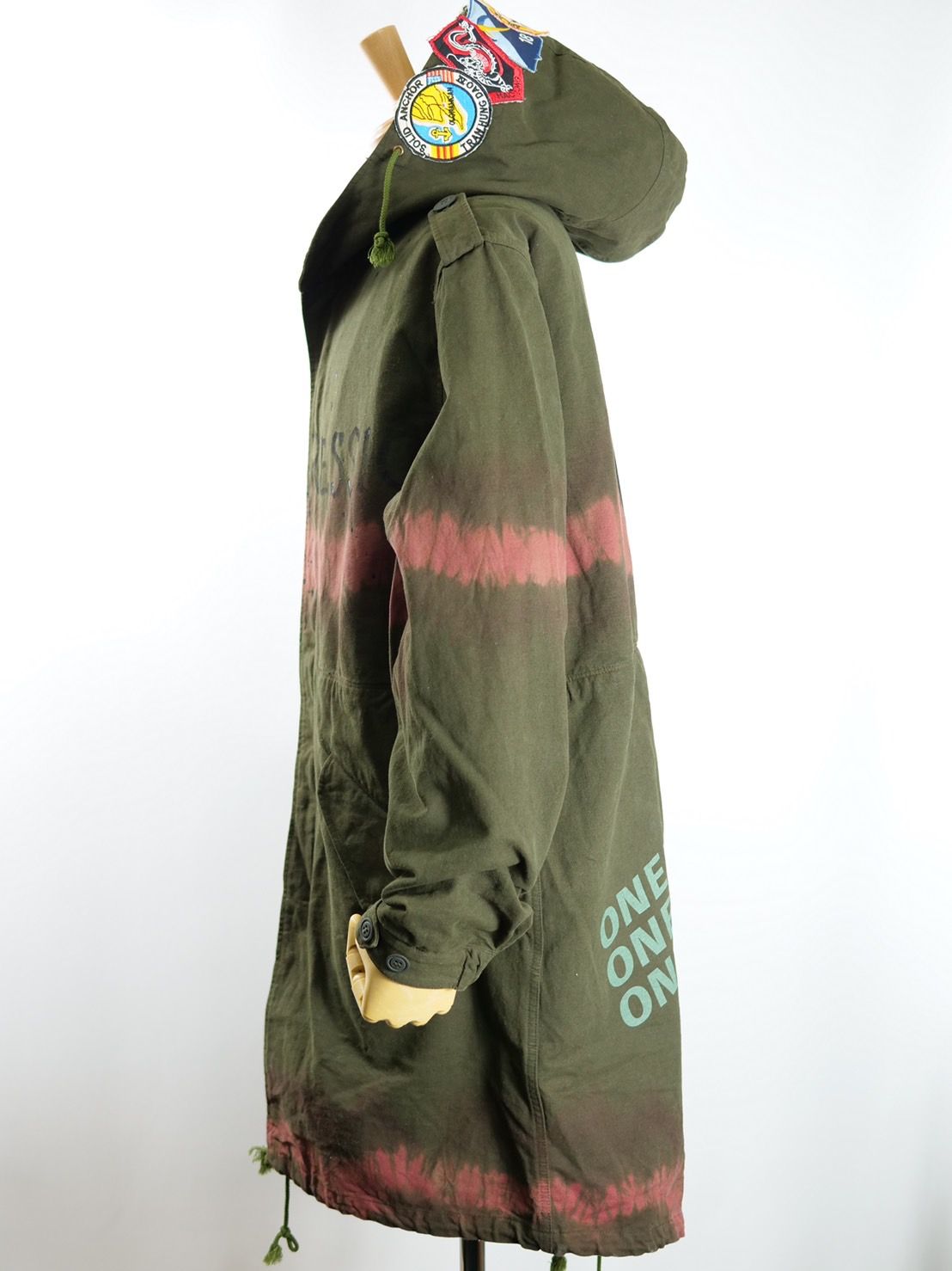 【世界で一枚だけ】 MODSCOAT / UNISEX / ユニセックス / ヴィンテージカーキ / ハンドメイド / タイダイ染め / 手染めモッズコート / HAND MADE / アートブランド