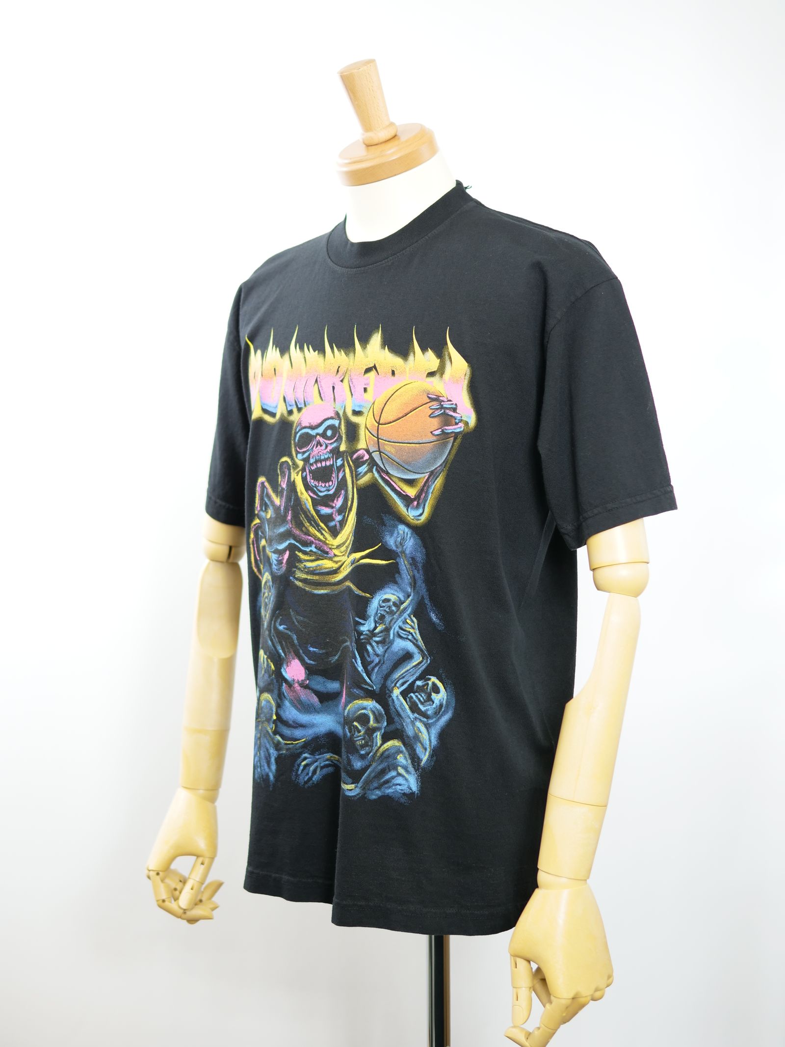 BASKET BONES BOX T SHIRT /  BLACK / オーバーサイズ / USA産コットン / ヘビーオンス /厚手