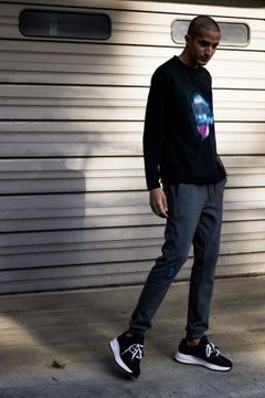 MX-1195 3D T EINSTEIN  / BLACK / 3D 長袖 Tシャツ / MADE IN JAPAN / 国産