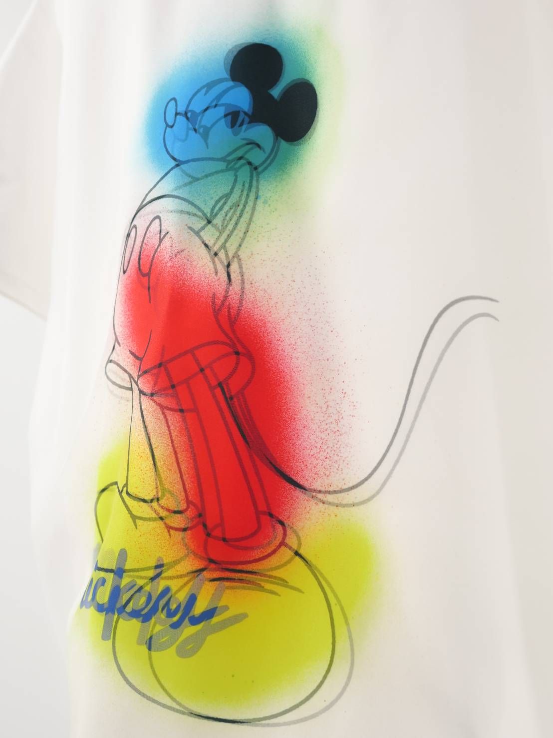 【MAXSIX3Dシリーズ】  SPRAY ART/ MICKEY / アートTシャツ / ディズニーライセンス商品 / WHITE / ユニセックス