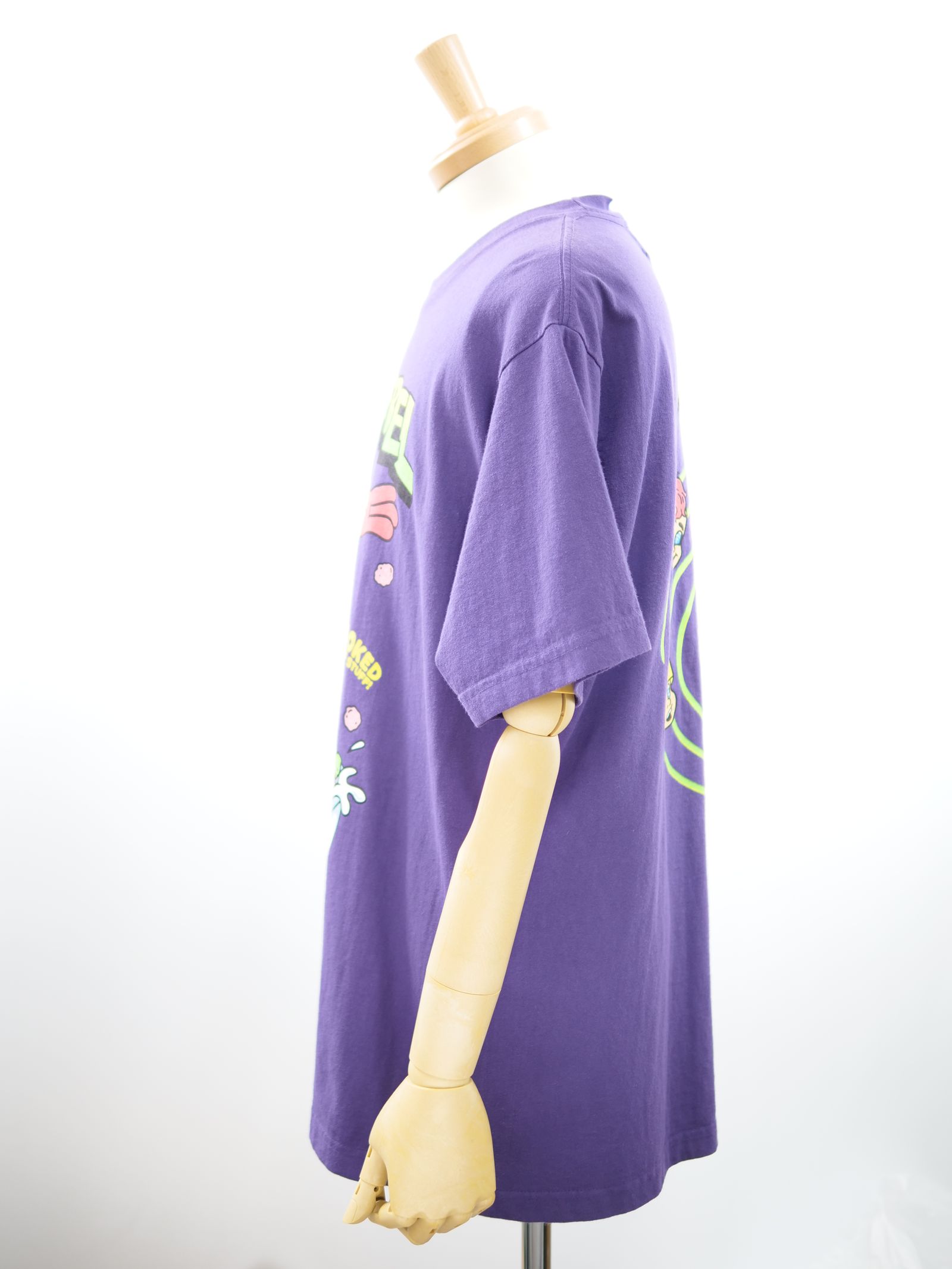 CEREAL BOX T SHIRT / PURPLE / 紫色 / オーバーサイズ  / USA産コットン / ヘビーオンス /厚手