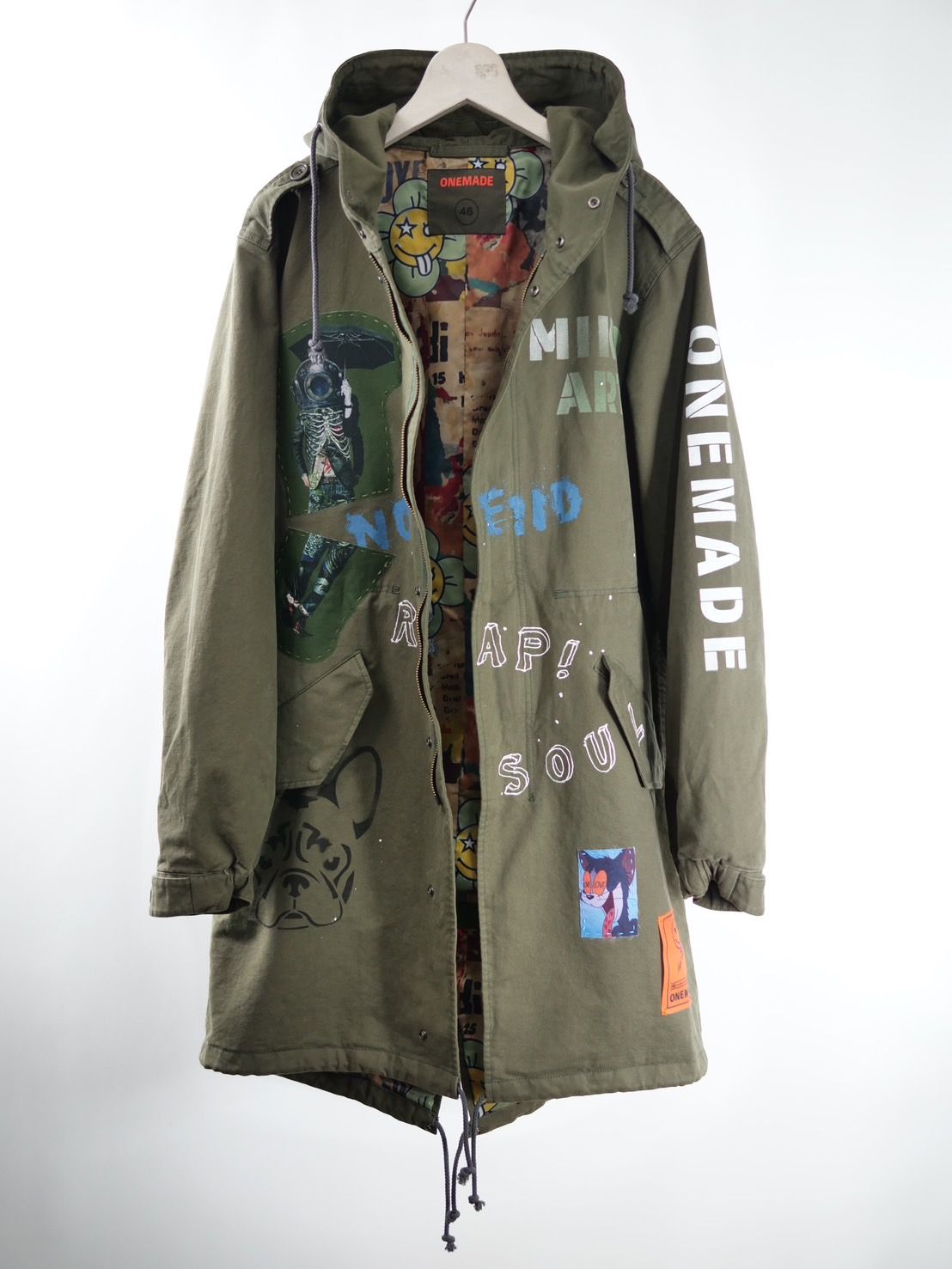 【世界で一枚だけ】別注 モッズコート / ヴィンテージカーキ / ハンドメイド / アートブランド / UNISEX /PARKA SHELL M-1951 / M-51