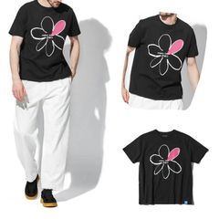 【LEON掲載】 フラワーデザイン/ PARISプリント /  / WHITE / 半袖Tシャツ / UNISEX