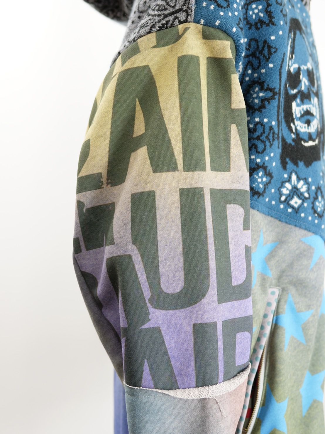 【異素材を組み合わせた逸品】ONE-1009 / HOODED BLOUSON / レイヤードZIPパーカー