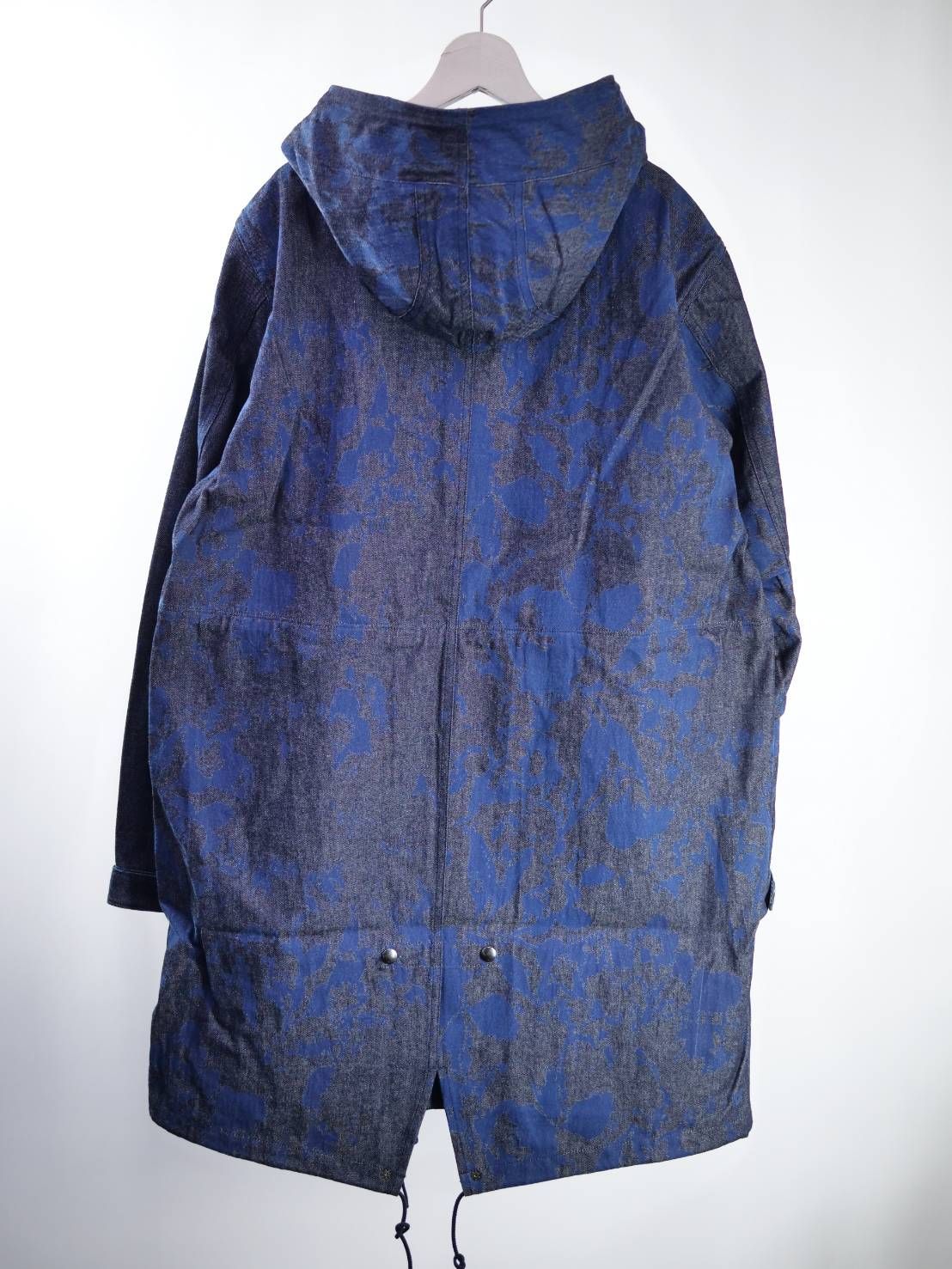 【1点物】ブリーチ花柄プリント モッズコート｜ミリタリー×現代アート｜大人のための3シーズンアウター