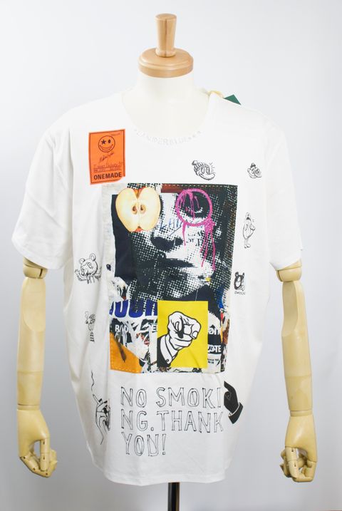 ONE-694 ZULUCKY  50サイズ / ハンドメイド / LANDER BLUE 別注モデル  / 1点もの /アートTシャツ