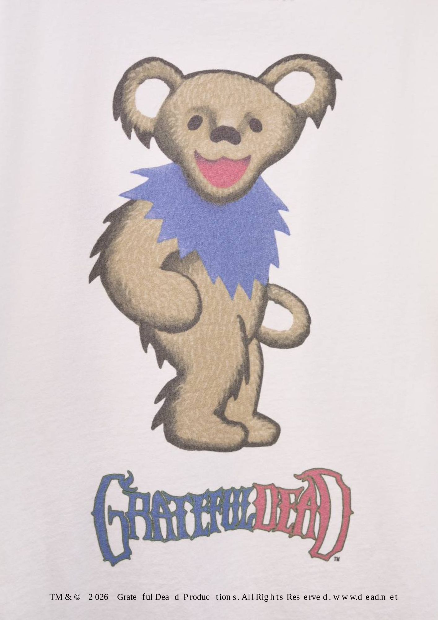 【グレイトフルデッド】 RP-GD-005 / Grateful Dead Tシャツ /  WHITE / ユニセックスRT