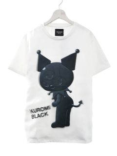 【3Dクロミ デザイン】TR-096 “BLACK KUROMI“ アートTシャツ / サンリオ  / WHITE/ ユニセックス