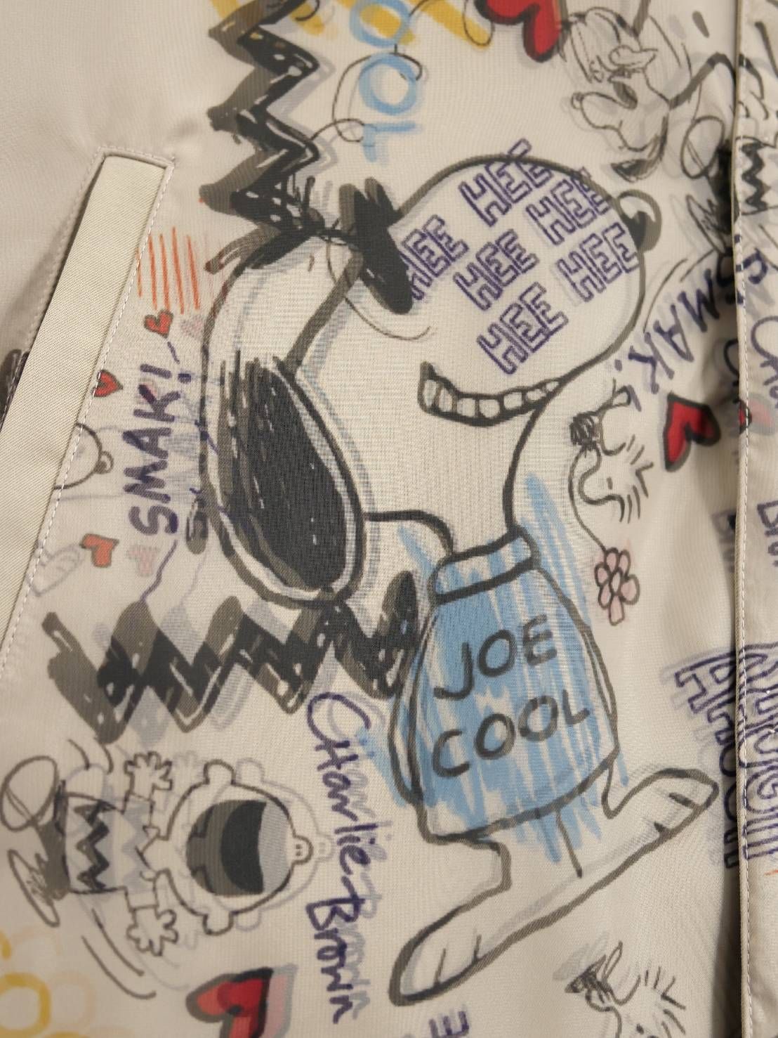 【スヌーピーシリーズ】 TR-014 / コーチジャケット / PEANUTS / SNOOPY / ライセンス商品 / 3Dアート / スヌーピーデザイン / BEIGE / UNISEX