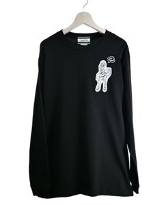 【豪華な刺繍】LANDER BLUE オリジナル / 長袖Tシャツ / ロングTシャツ / BLACK / ブラック / 刺繍 / 1ポイント / ユニセックス