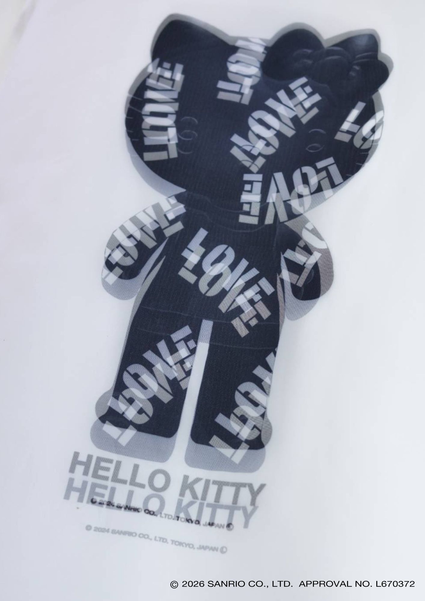【HELLO KITTY デザイン】TR-027 / 3DアートTシャツ / ハローキティ / WHITE / ユニセックス