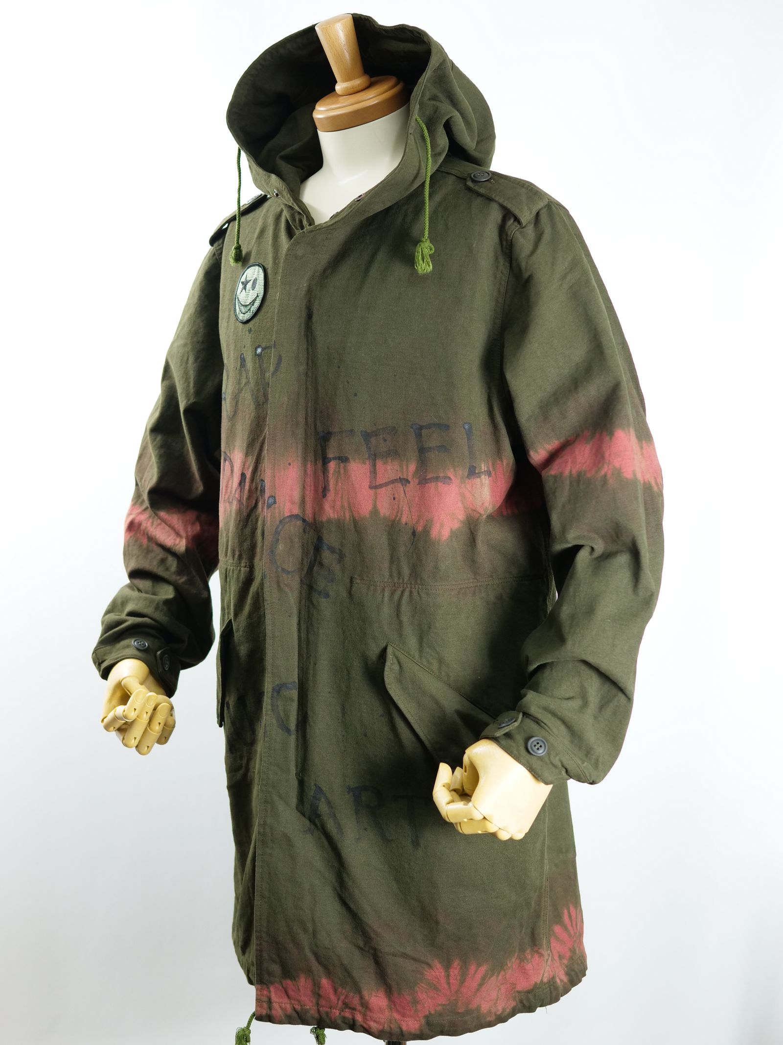 【世界で一枚だけ】 MODSCOAT / UNISEX / ユニセックス / ヴィンテージカーキ / ハンドメイド / タイダイ染め / 手染めモッズコート / HAND MADE / アートブランド
