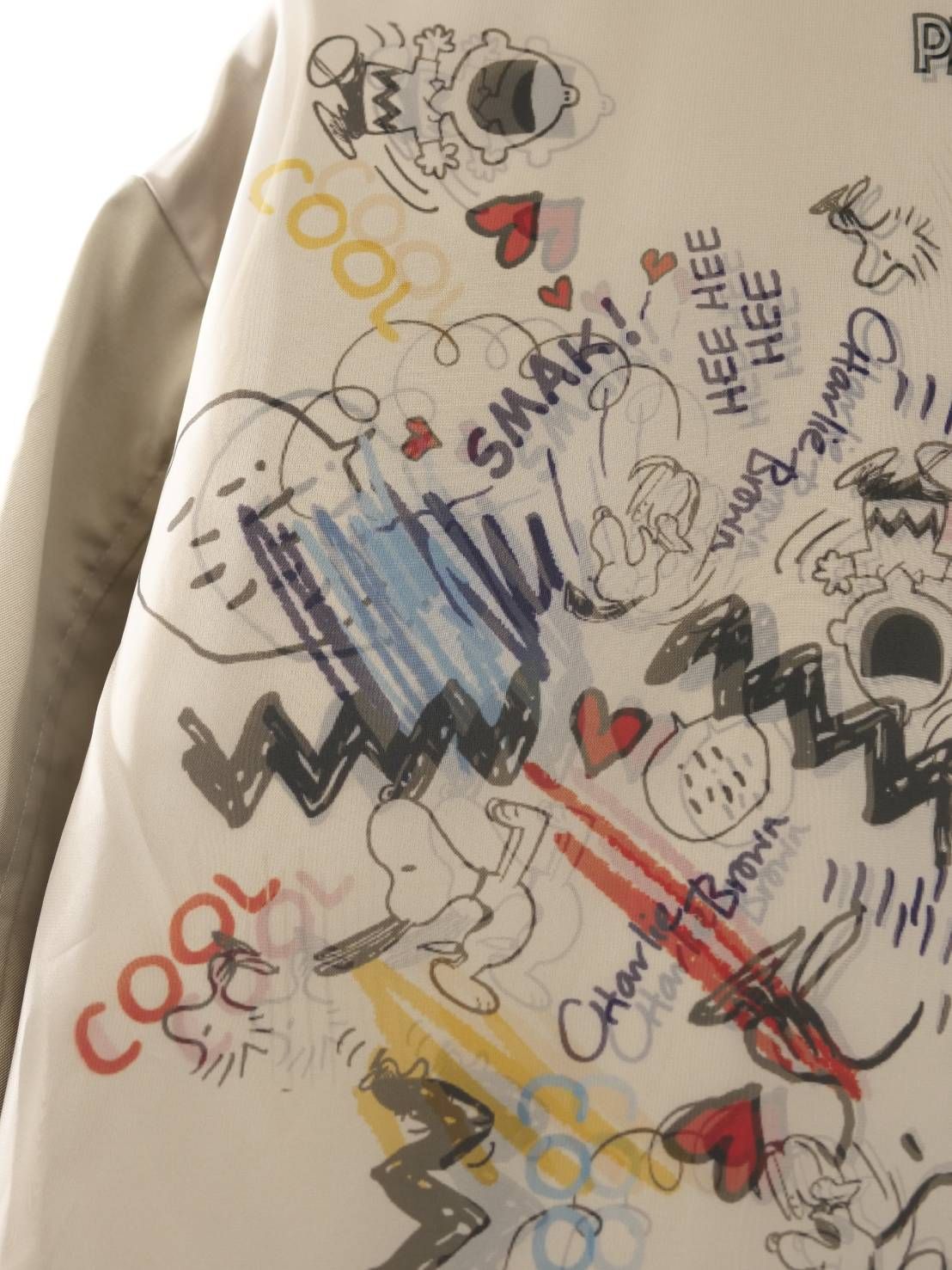 【スヌーピーシリーズ】 TR-014 / コーチジャケット / PEANUTS / SNOOPY / ライセンス商品 / 3Dアート / スヌーピーデザイン / BEIGE / UNISEX