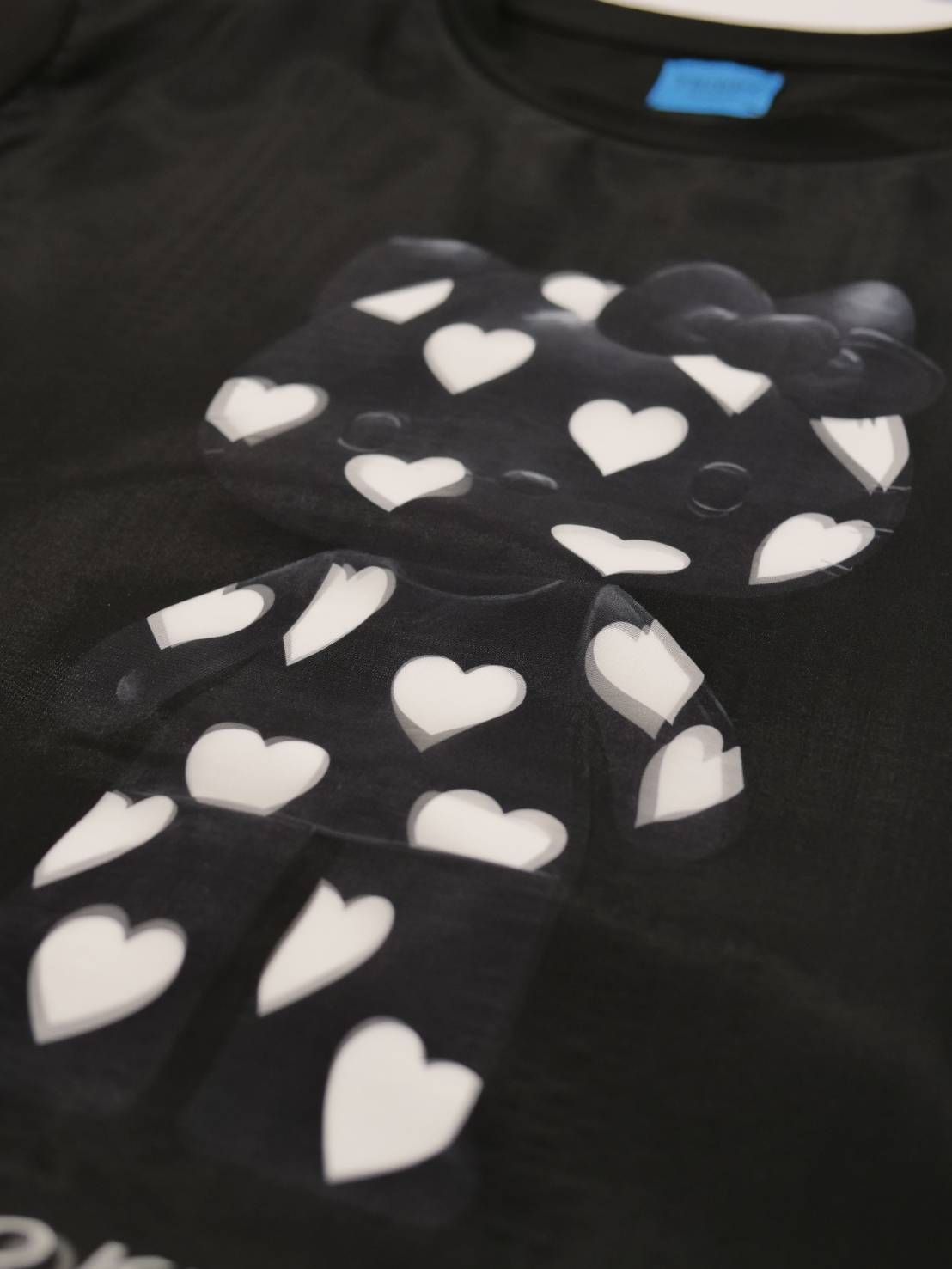 【3Dハローキティデザイン】TR-028 アートTシャツ / サンリオコラボ / BLACK / ユニセックス