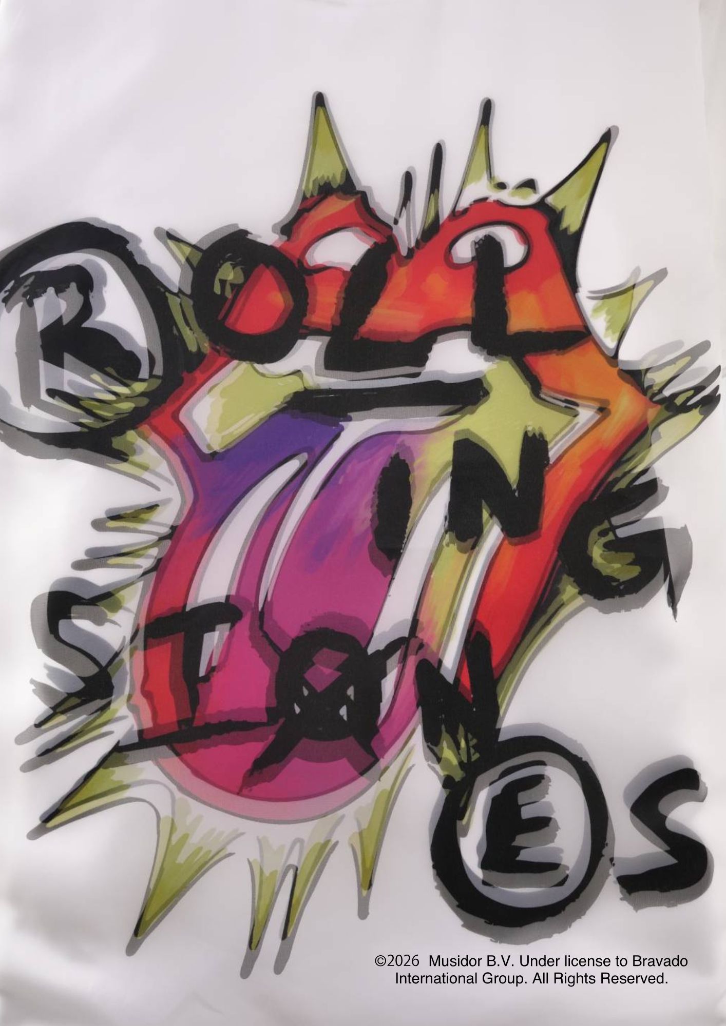 【The Rolling Stone】 RS No.9 CARNABYコラボレーション /TR-137 RS LIP&TONG ILLUST   3DTシャツ / WHITE / ユニセックス