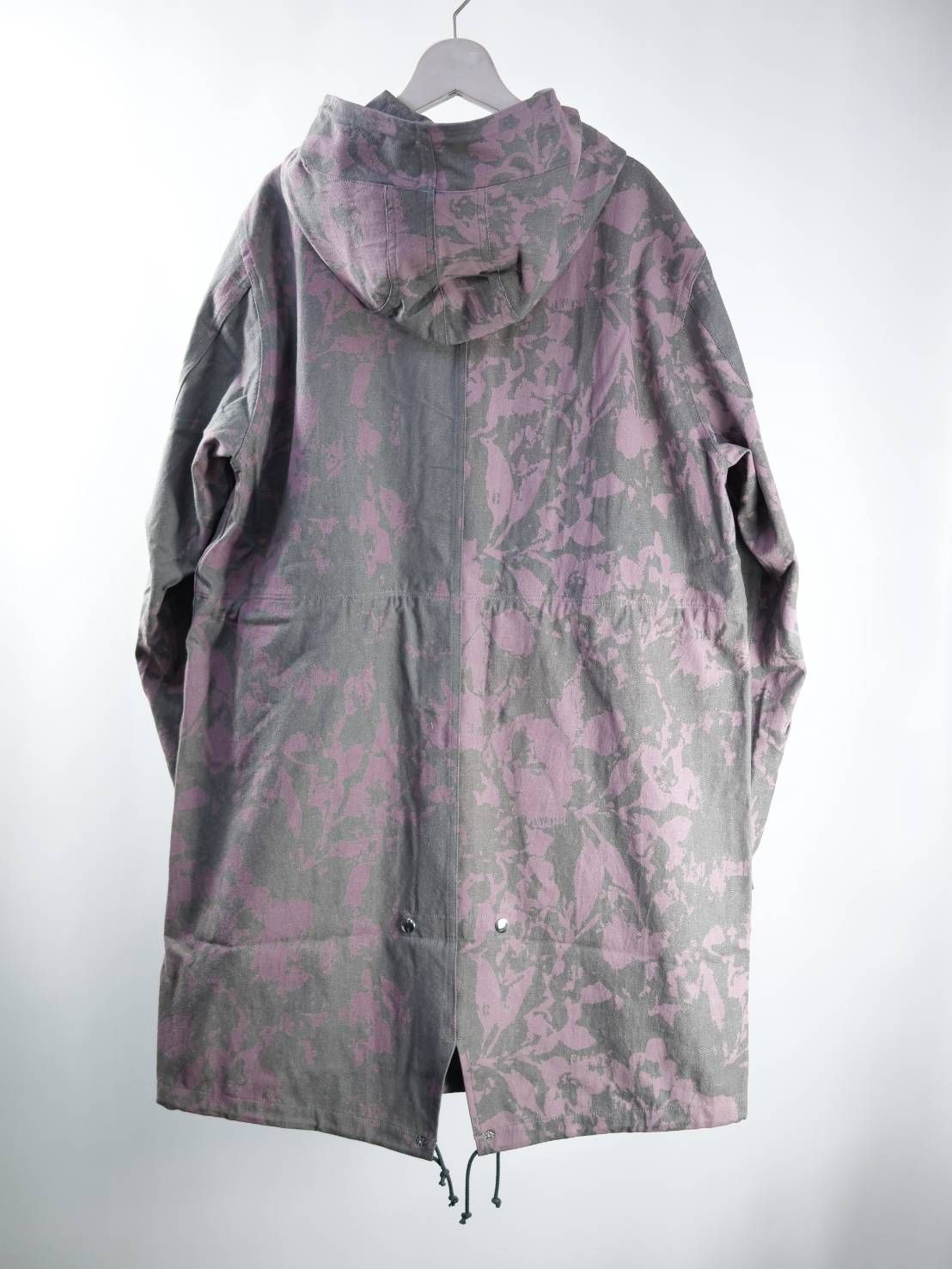 【1点物】ブリーチ花柄プリント モッズコート｜ミリタリー×現代アート｜大人のための3シーズンアウター