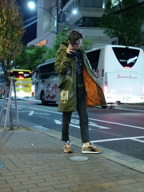 「ONEMADE×LanderBlue」 別注のモッズコートコーディネート①