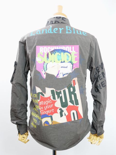 ONE-746 LANDERBLUE 別注 / 限定アイテム / 麻混シャツ / ハンドメイドブランド/ 日本製