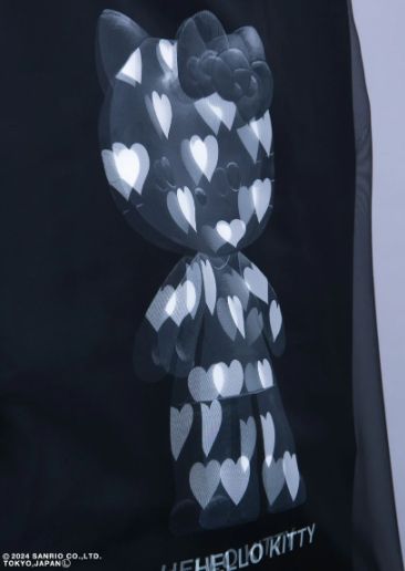 【3Dハローキティデザイン】TR-028 アートTシャツ / サンリオコラボ / BLACK / ユニセックス