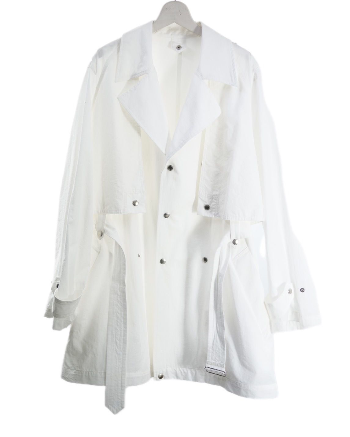 【4WAYトレンチコート】 SpringTrench Coat / WHITE / 白色 / オーバーサイズ / 春用コート /