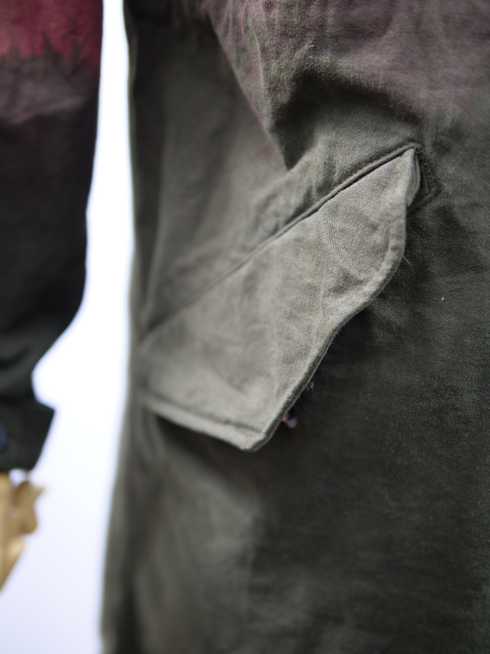 ONE820 / MODSCOAT / UNISEX / ユニセックス / ヴィンテージカーキ / ハンドメイド / タイダイ染め / 手染めモッズコート / HAND MADE / アートブランド