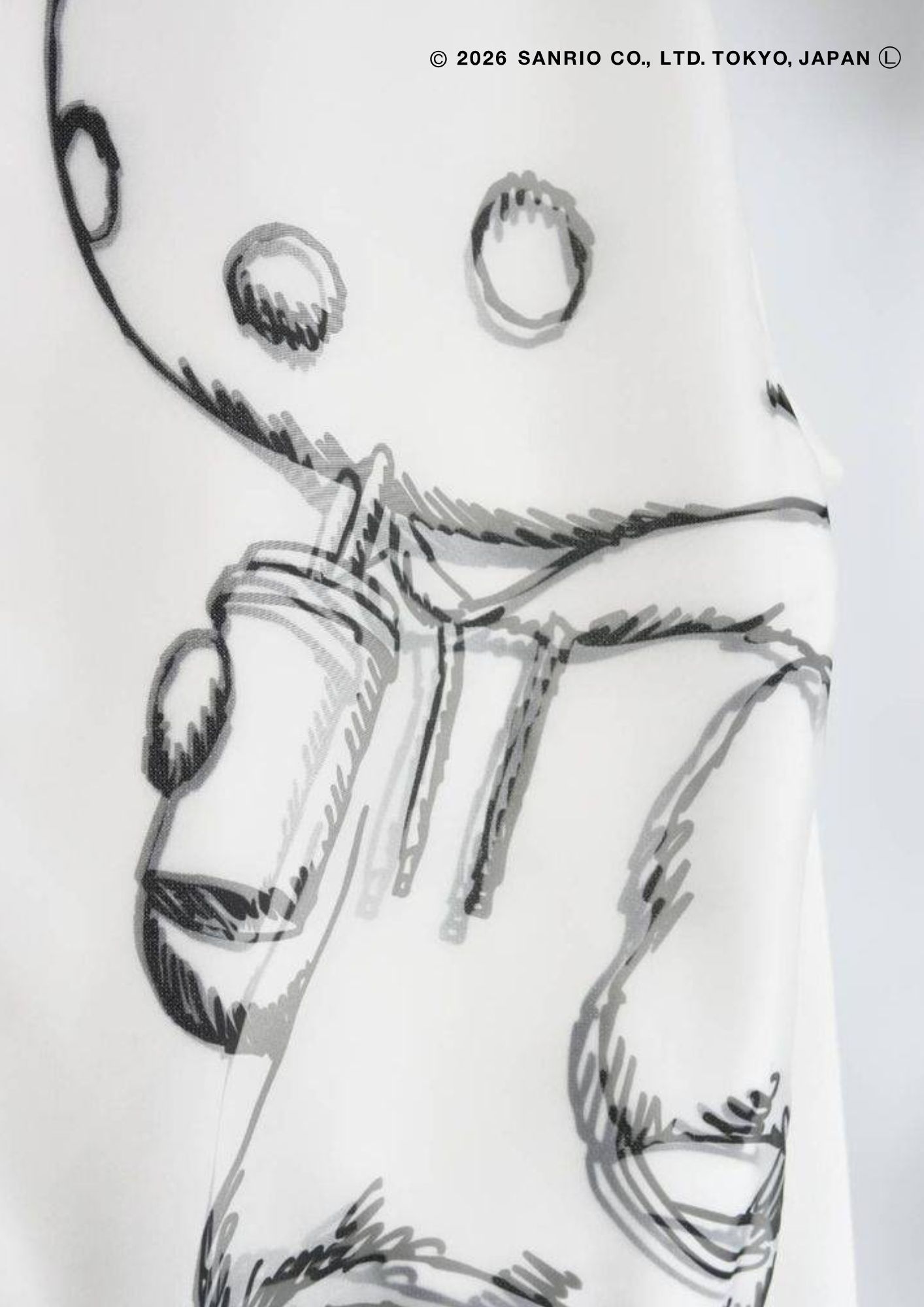 【HELLO KITTY デザイン】TR-103 / アートパーカー / サンリオキャラクターコラボ / WHITE / ユニセックス