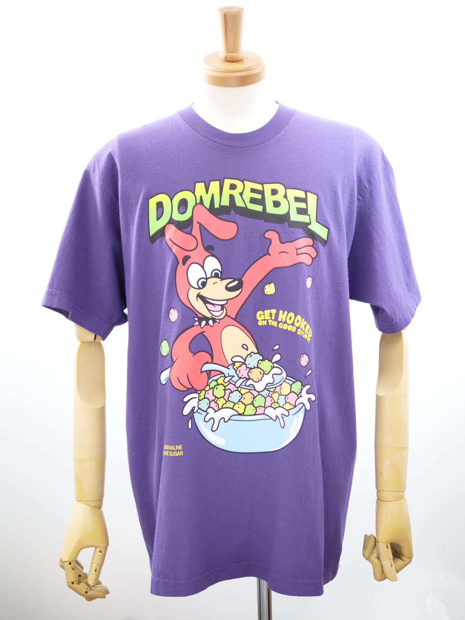 DOM REBEL - CEREAL BOX T SHIRT / PURPLE / 紫色 / オーバー