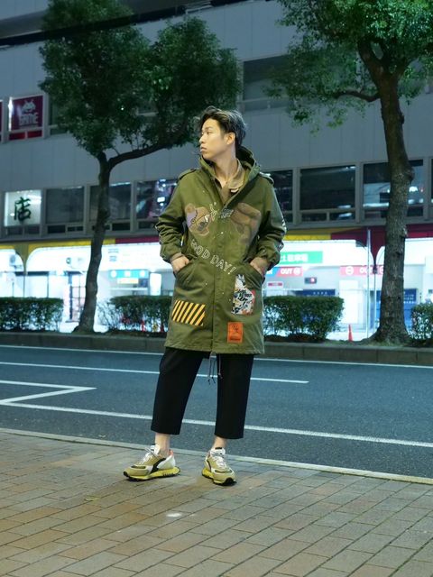 「ONEMADE×LanderBlue」 別注のモッズコートコーディネート②