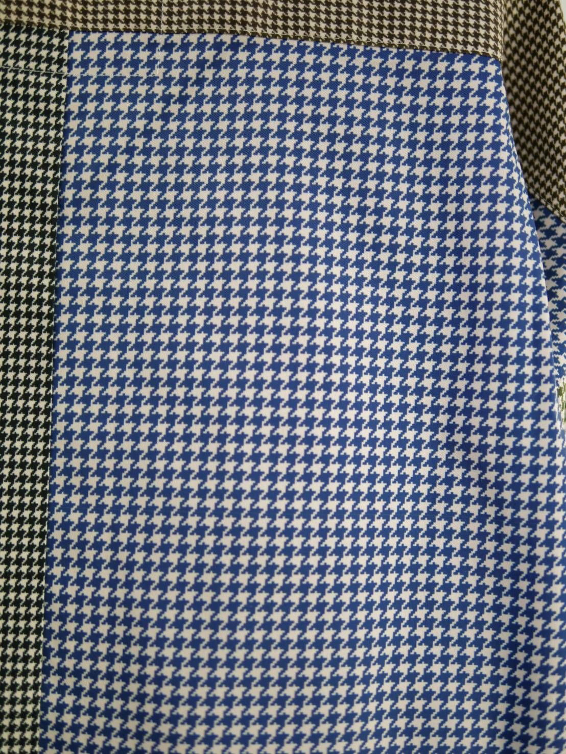 異なるチドリ柄を組み上げたモードシャツ｜40代からの大人に似合う一着｜オーバーサイズ｜ユニセックス