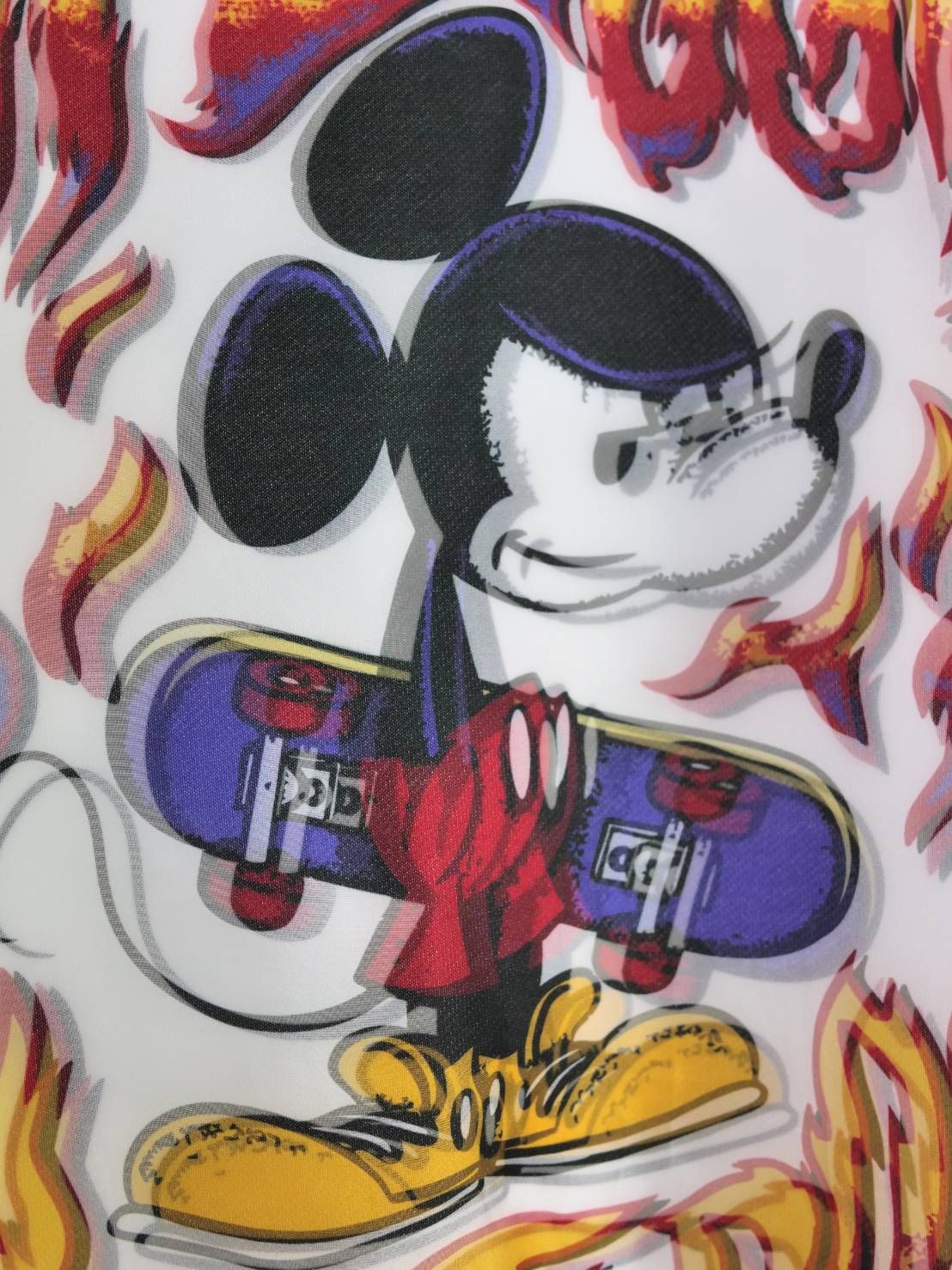 【MAXSIX3Dシリーズ】 SKATE / MICKEY / アートTシャツ / ディズニーライセンス商品 / WHITE / ユニセックス