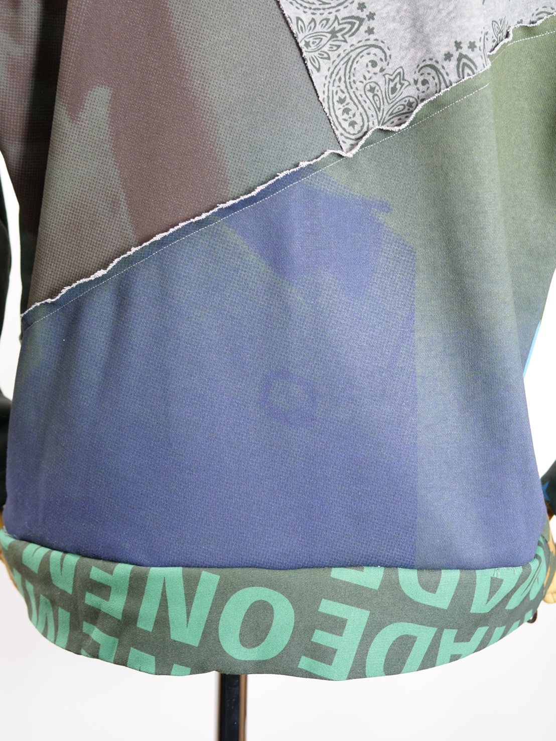 【異素材を組み合わせた逸品】ONE-1009 / HOODED BLOUSON / レイヤードZIPパーカー